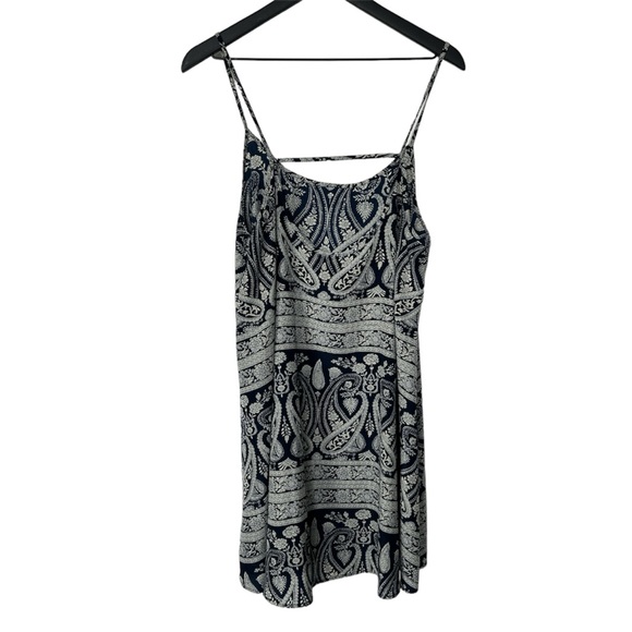 FREE PEOPLE Navy Blue Paisley Mini Dress - Picture 3 of 3